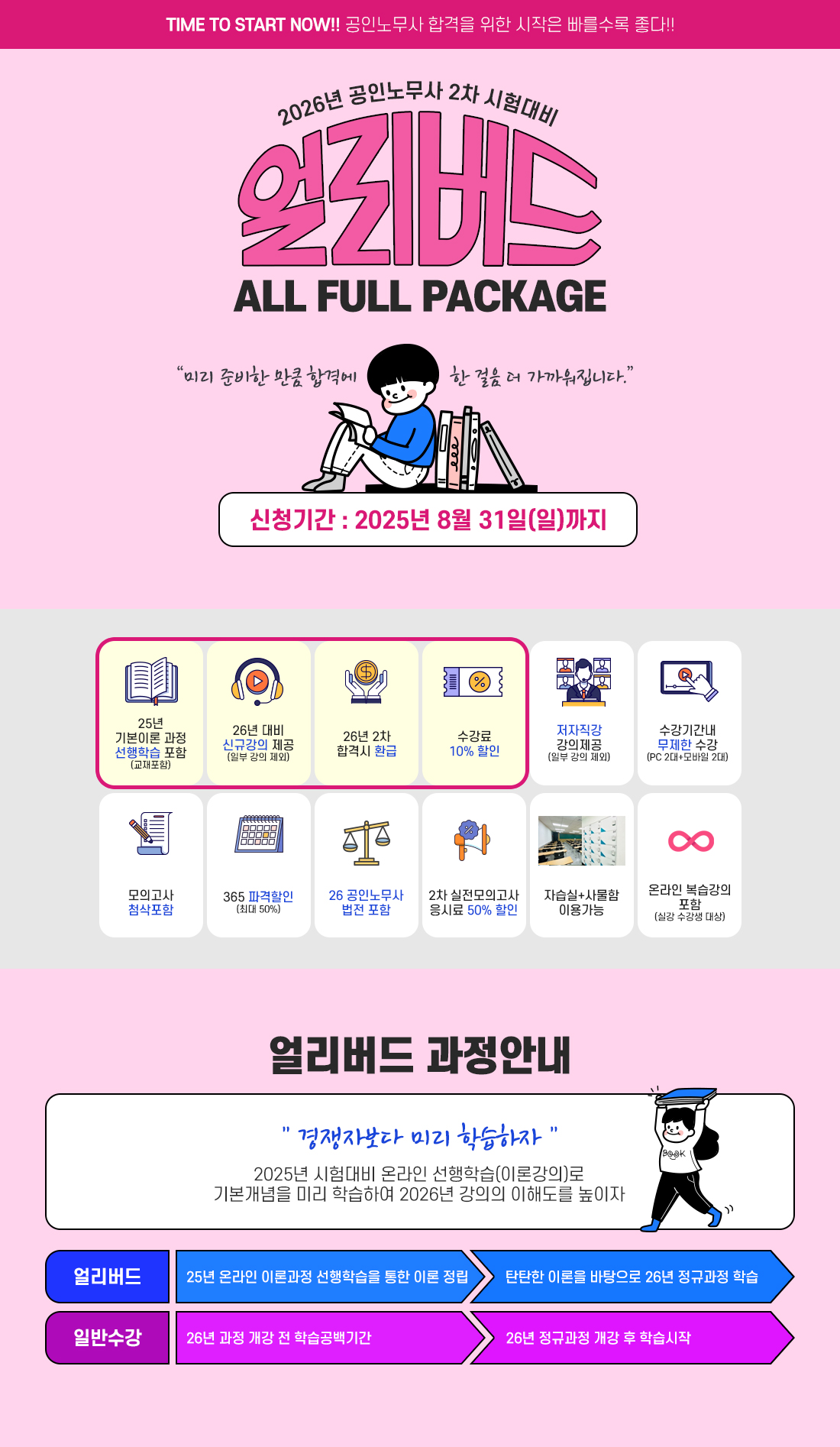 2026년 공인노무사 2차 시험대비 얼리버드 All Full Package