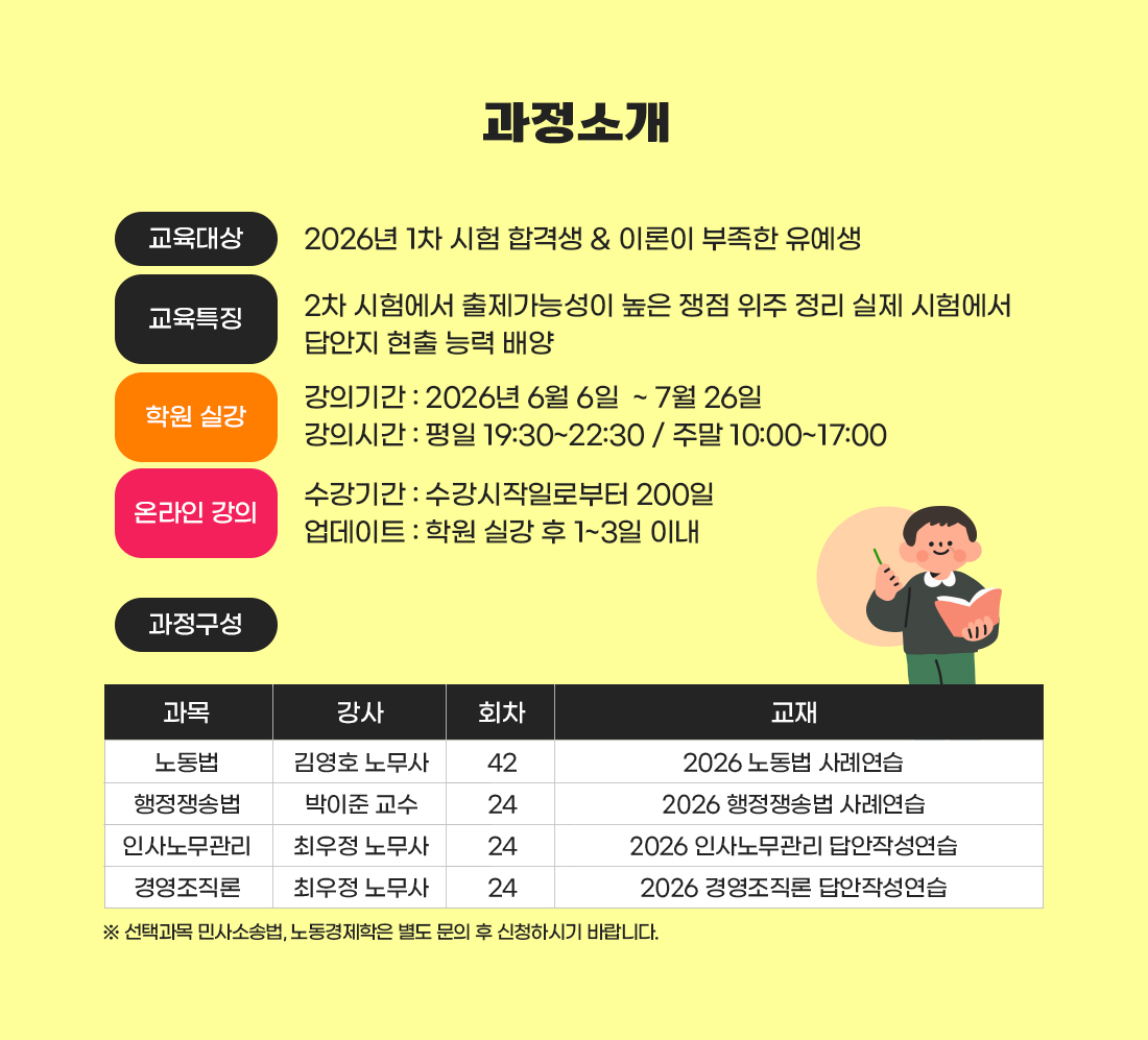 공인노무사 2차 동차합격반