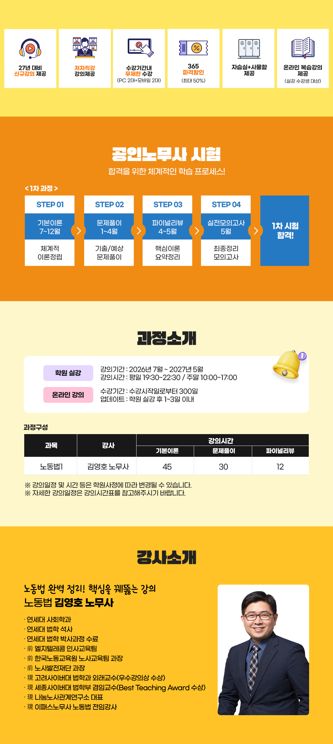 공인노무사 시험대비 노동법1 종합반