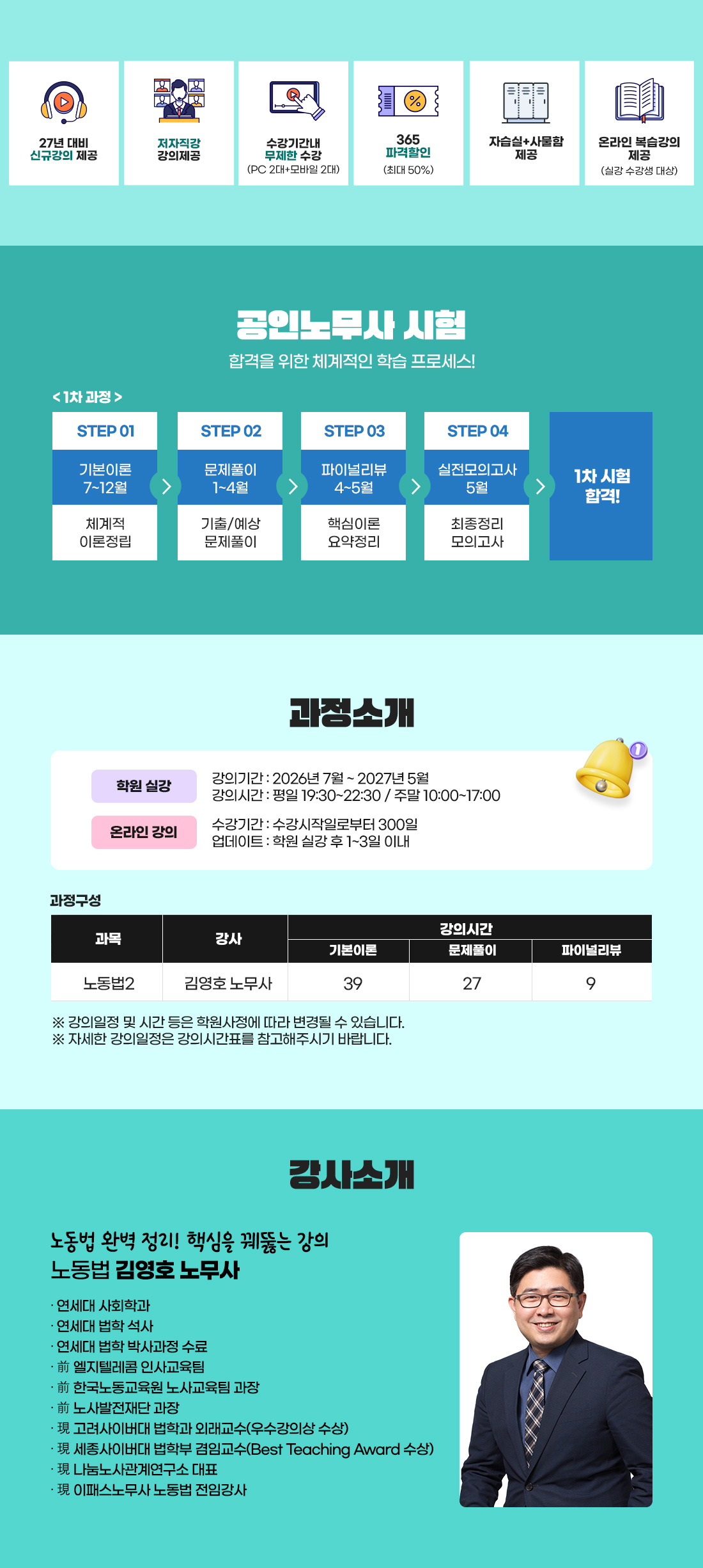 공인노무사 시험대비 노동법2 종합반