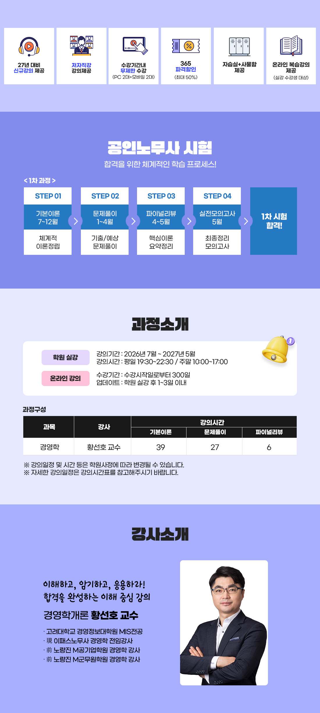 공인노무사 시험대비 경제학 종합반