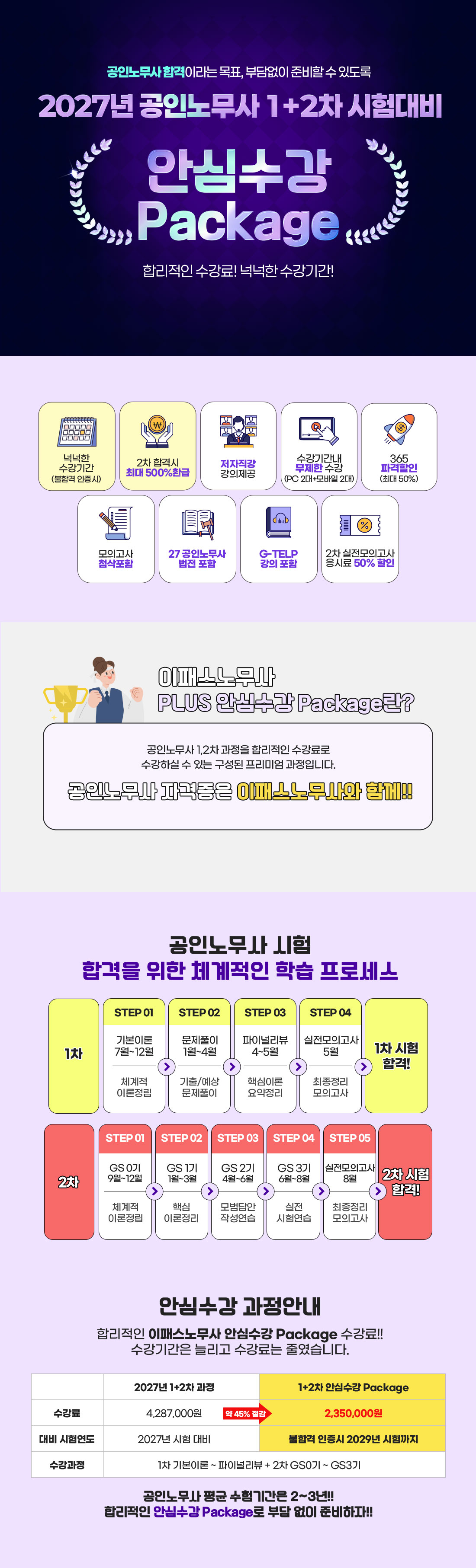 안심수강 1+2차 패키지